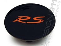 Wheel Cap "GT3 RS" BLACK with ORANGE Logo for Porsche